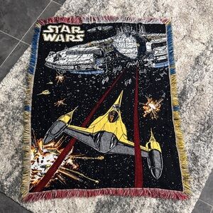 Northwest Star Wars Blanket Tapestry with Red and Yellow Accents